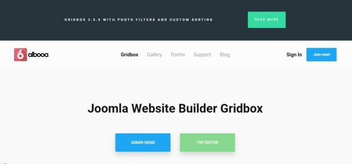 Joomla Website Builder Gridbox